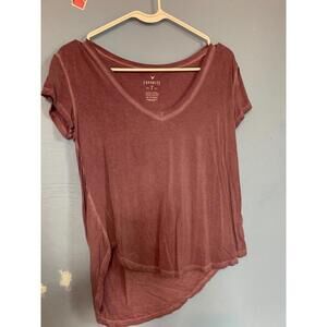 XS American Eagle Favorite T Maroon Tee